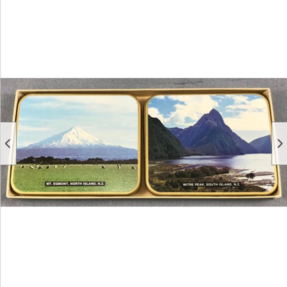 Vtg 6 New Zealand Scenes Drink Coasters Souvenir by Jason Products Auckland - Picture 2 of 8